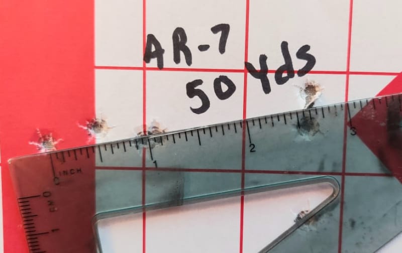 AR-7 50 yard group