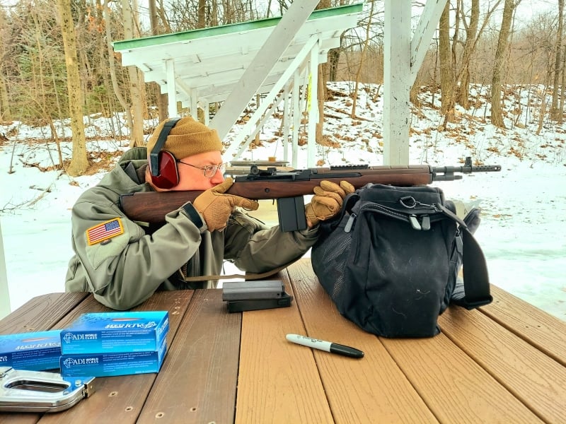 Shooting Springfield Squad Rifle at the range