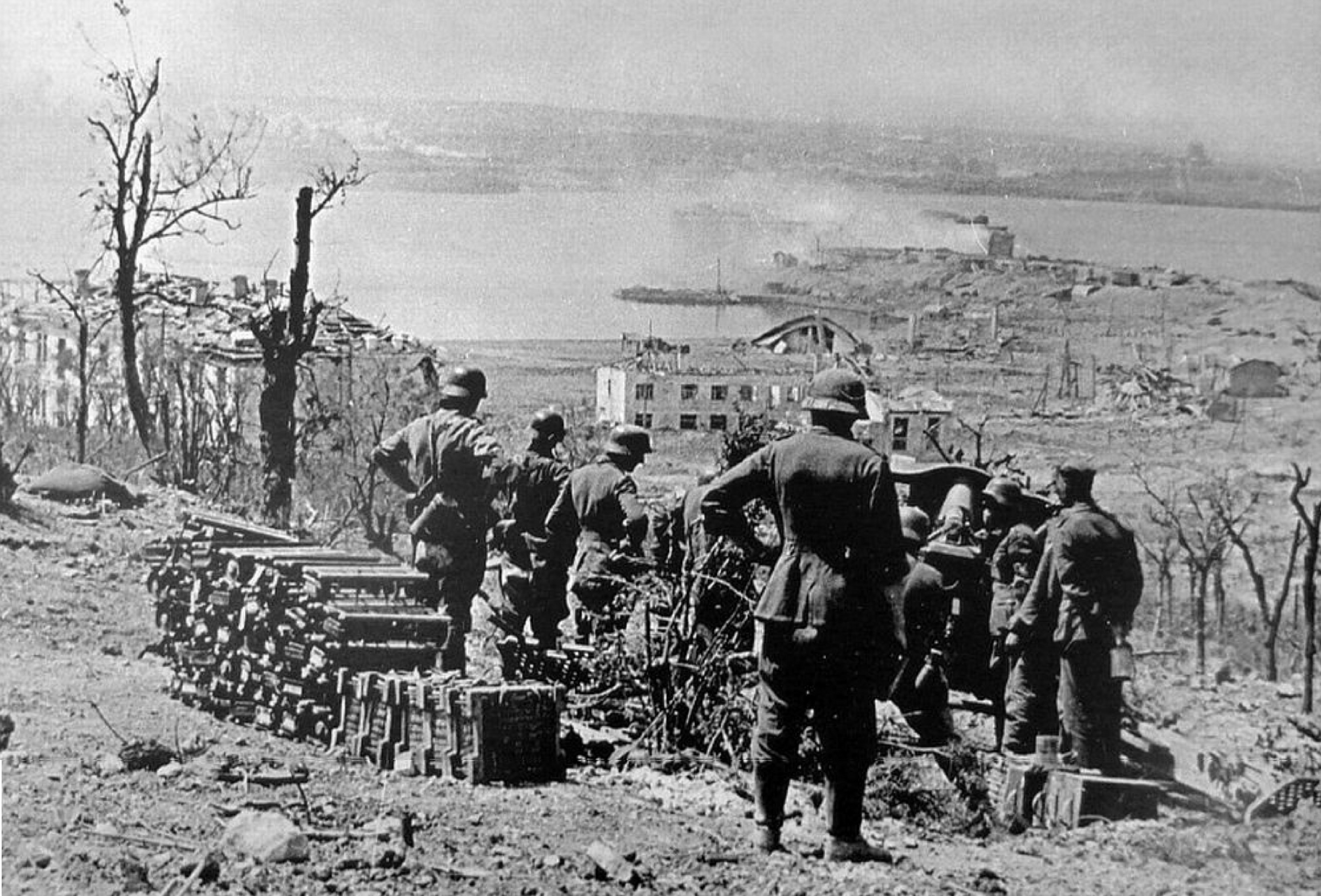 Germans shell Sevastopol, WWII. 