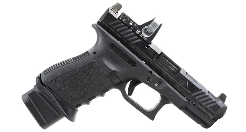 Glock 19 Strike Industries extended magazine baseplate