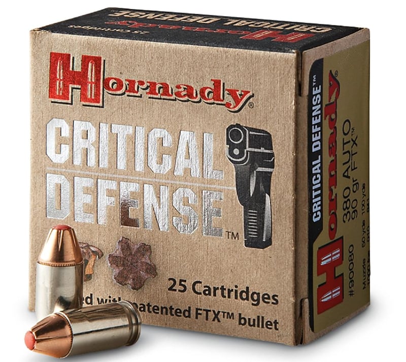 Hornady Critical Defense 380 ACP 90-grain FTX