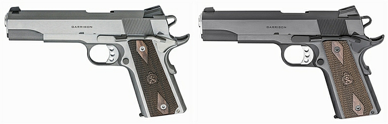 The 1911 Garrison in a Stainless Steel and Hot Salt Blued Finish.