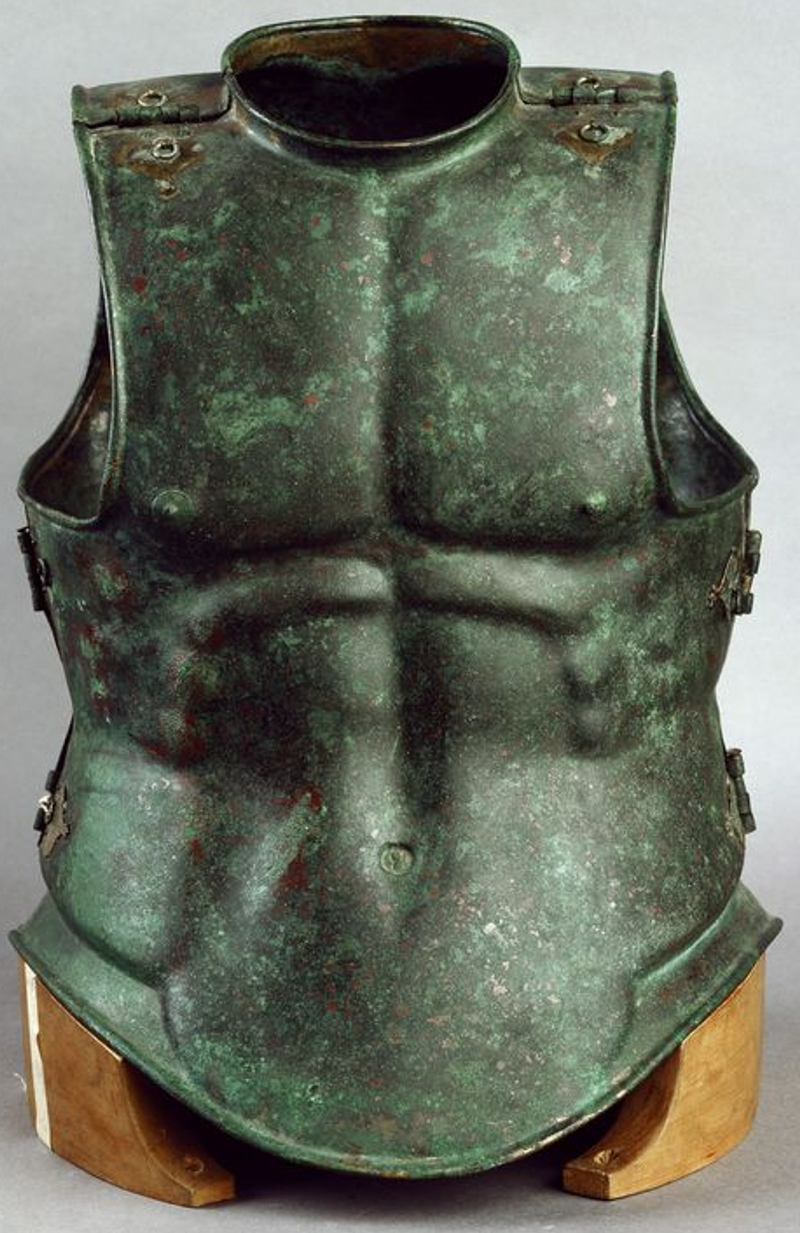 An example of ancient body armor circa around 700 B.C.