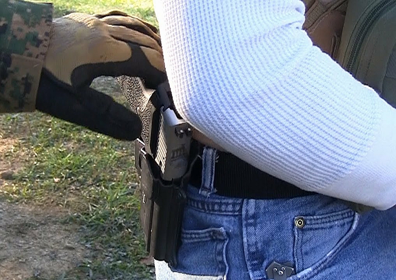 open carry, Being disarmed.