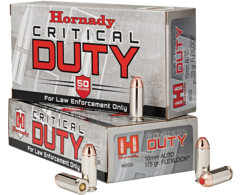 Hornady Critical Duty 10mm 175 grain for 10mm self defense weapons