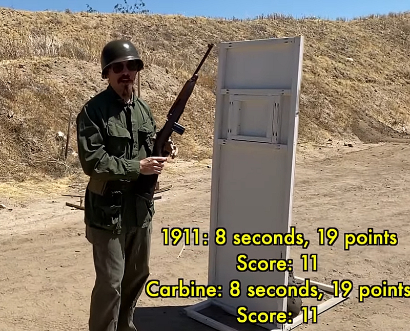 M-1 Carbine vs. 1911 pistol stage 3 results