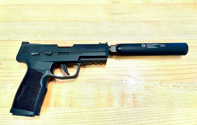Maxim DRF suppressor on Sig pistol