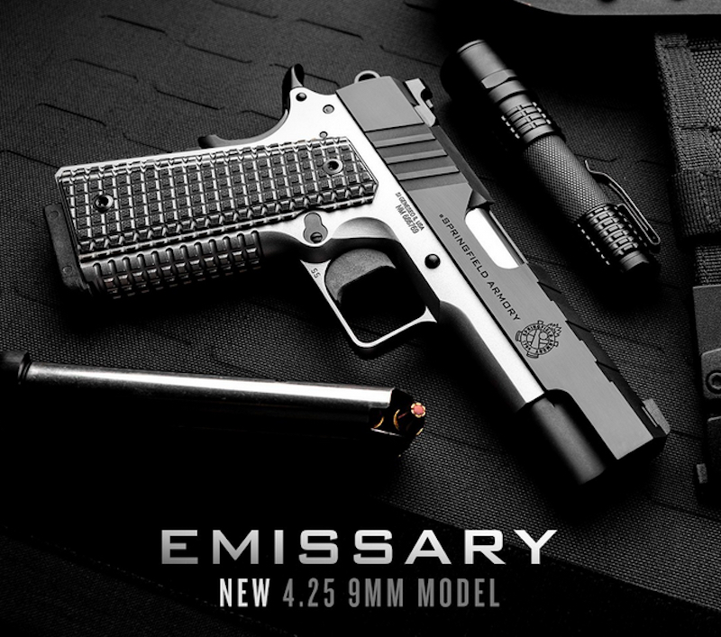 Emissary pistol on dark background