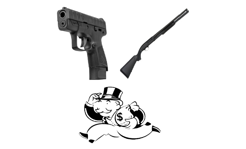 budget-friendly blasters above monopoly character