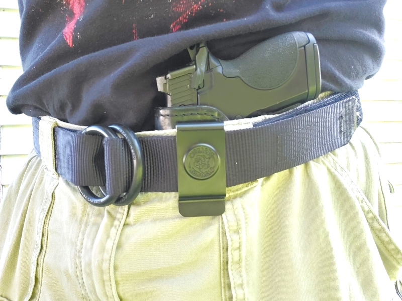 This version of the Inside Heat is an IWB (Inside Waist Band) Smith and Wesson CSX holster. 