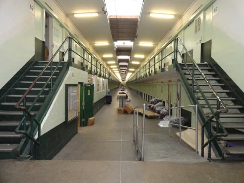 Inside view of prison block