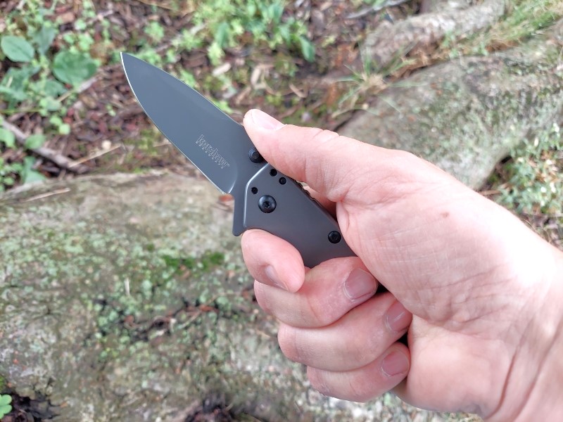 Kershaw Cryo knife in hand, on the list of budget-friendly quality knives