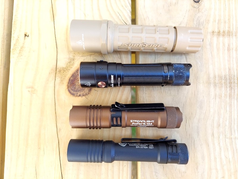 Fenix, Streamlight, and SureFire flashlights can be used as defensive weapons