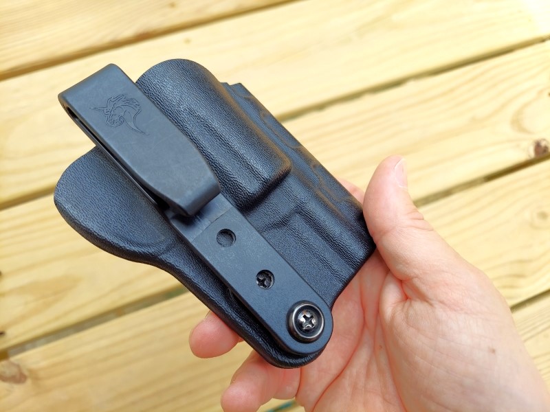 The Slim Tuk: a Kydex, SW 642 holster with a 1.75 inch clip.