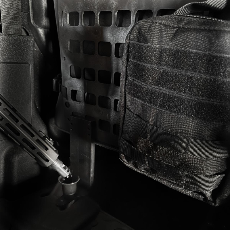 The Rifle Rack Package includes a Grey Man Tactical Muzzle Cup Kit.