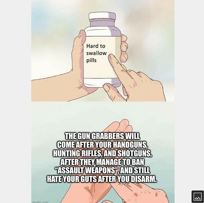 Hard pill to swallow meme gun control