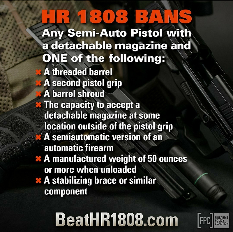HR 1808 Assault Weapons Ban restrictions
