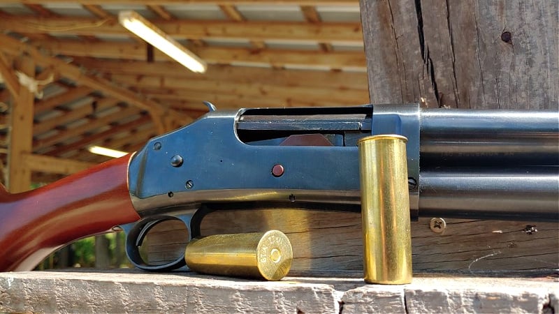 Norinco 1897 shotgun with Brass shotshells
