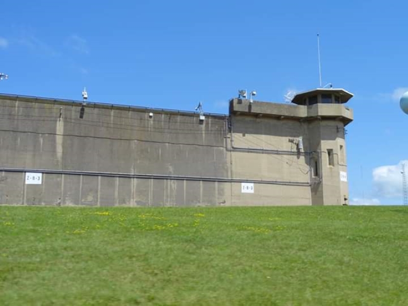 Prison gun tower.