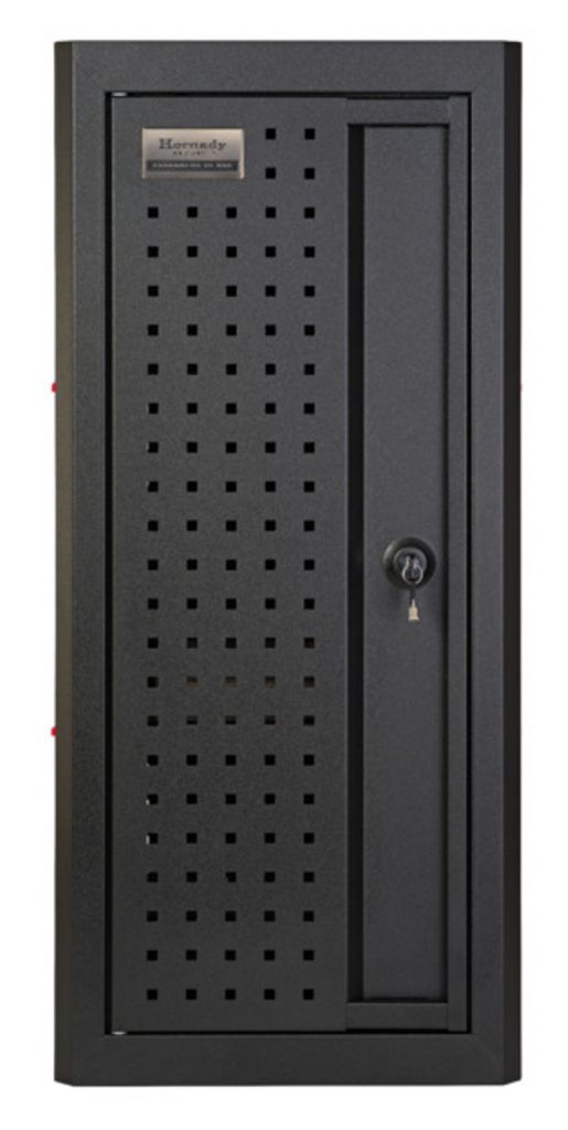Hornady ammo cabinet front view with door closed