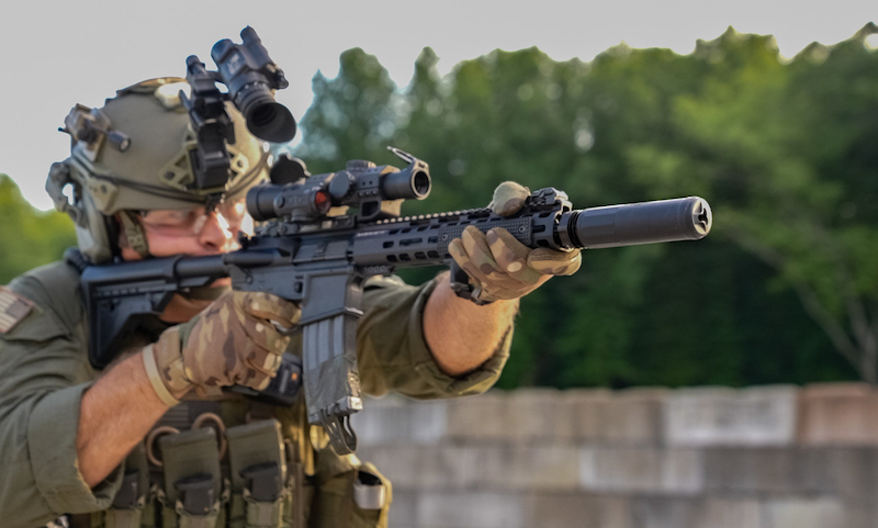 Griffin Armament Dual-Lok HRT on rifle