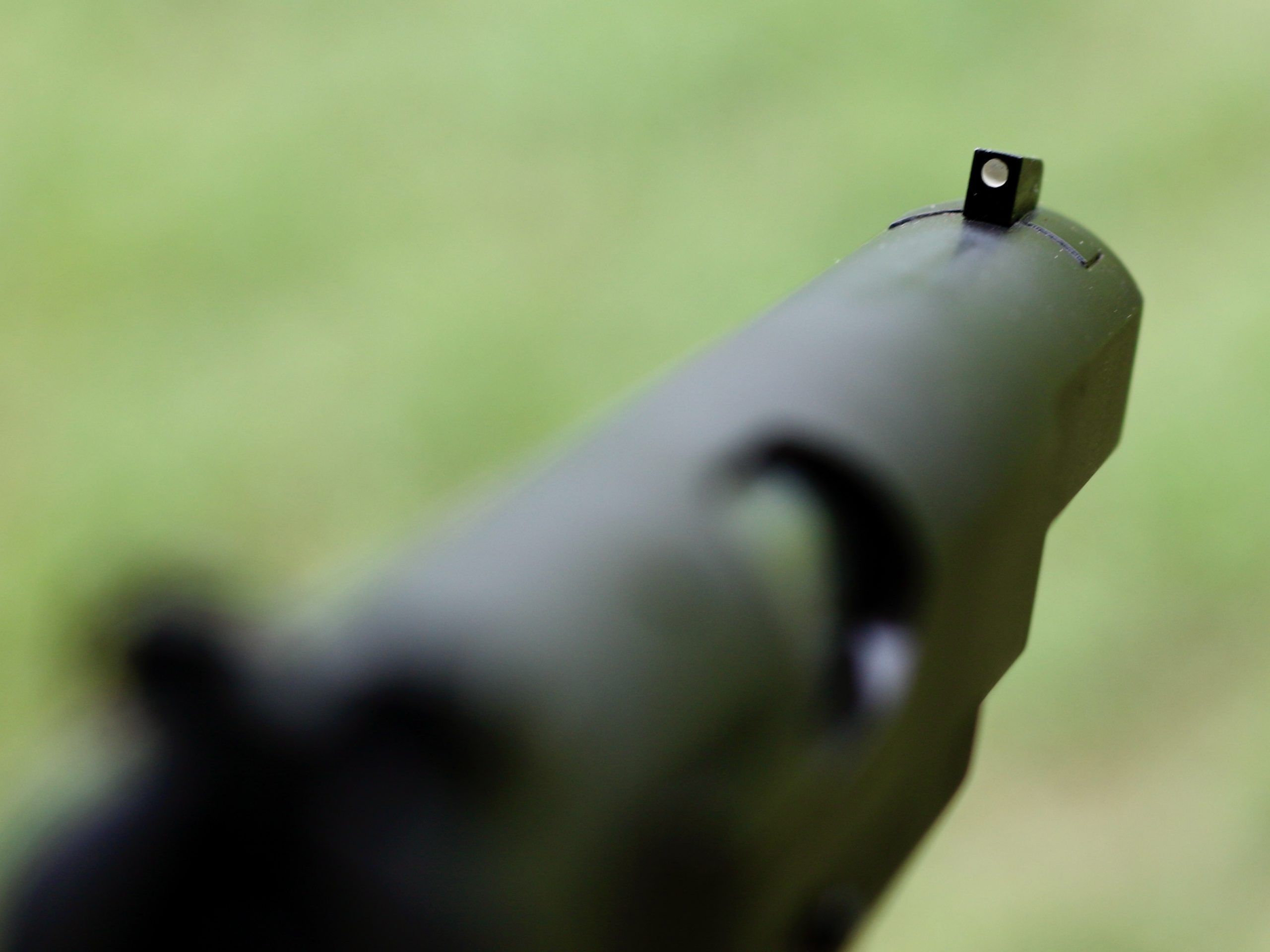 Another change on the SA-35 is a dot front sight. It is a wide front sight.