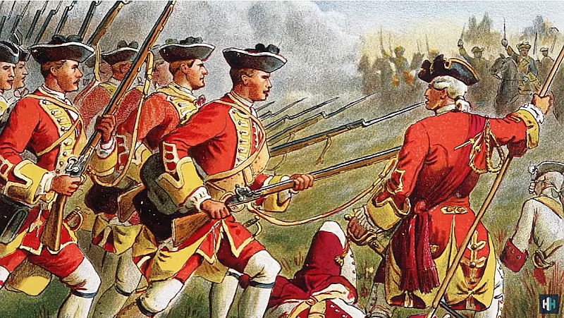 Redcoats with muskets
