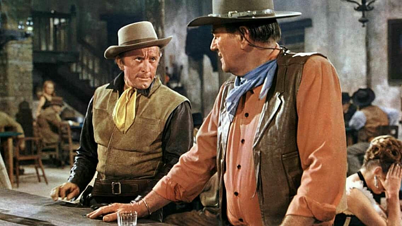Kirk Douglas and John Wayne in The War Wagon