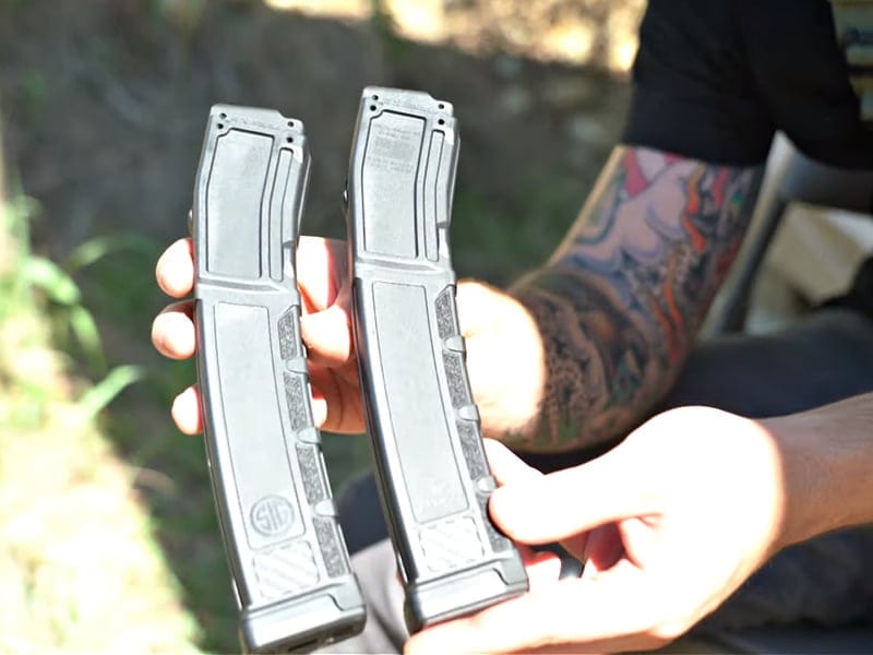 MPX magazines side by side from Sig Sauer and Thril