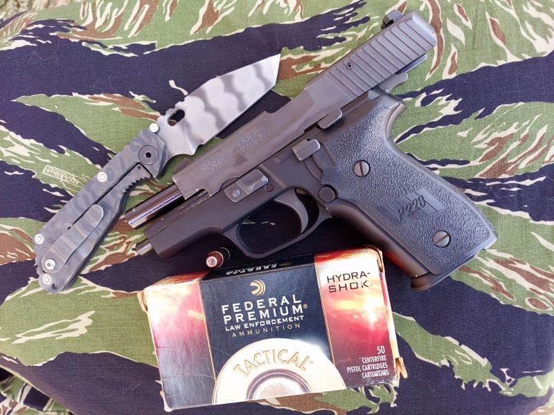 Sig P228 pistol.