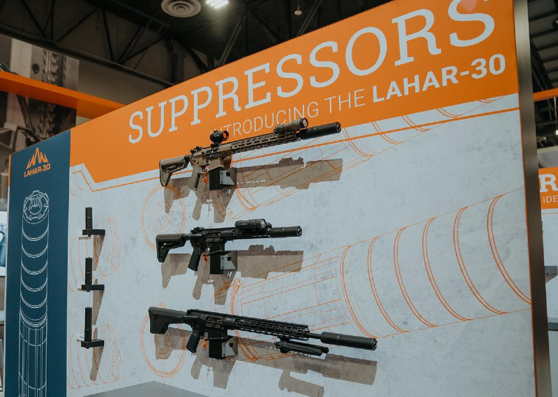 display of aero precision suppressors
