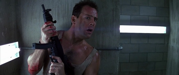 Bruce Willis in Die Hard with MP5