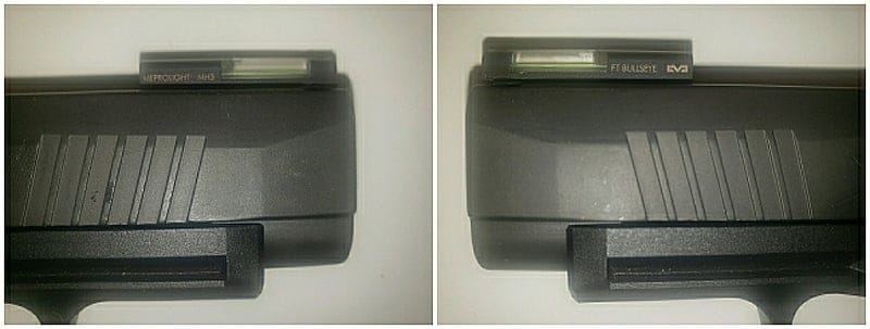 FT Bullseye front sight profiles