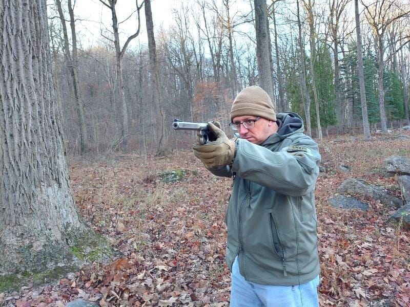 Jim Davis shooting the Ruger MK III.