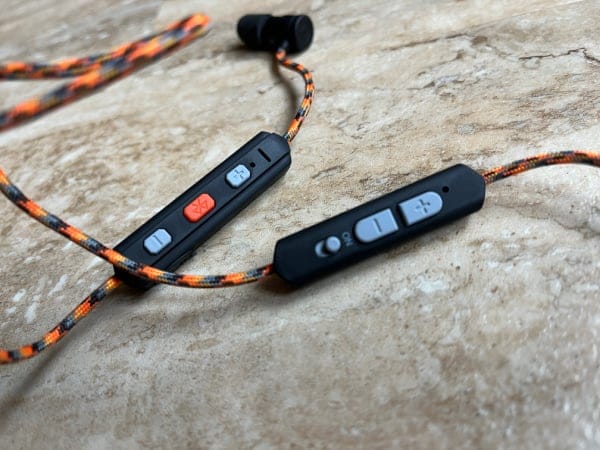 Walker's Rope Hearing Enhancer Bluetooth buttons