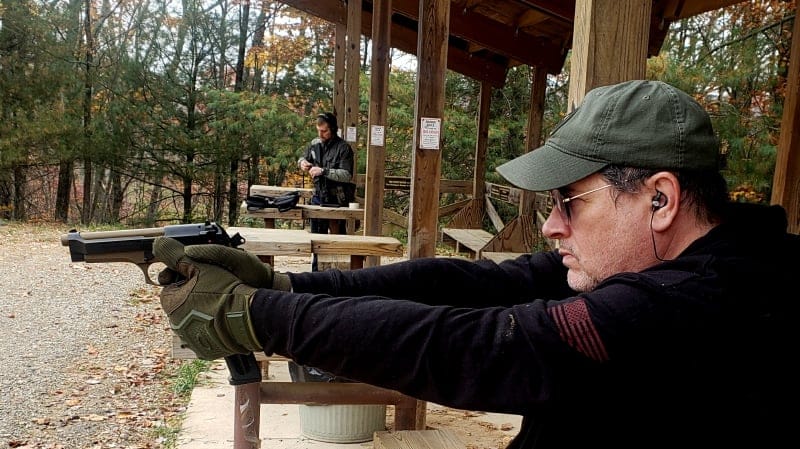 Firing a Beretta 92FS with the 30-round magazine