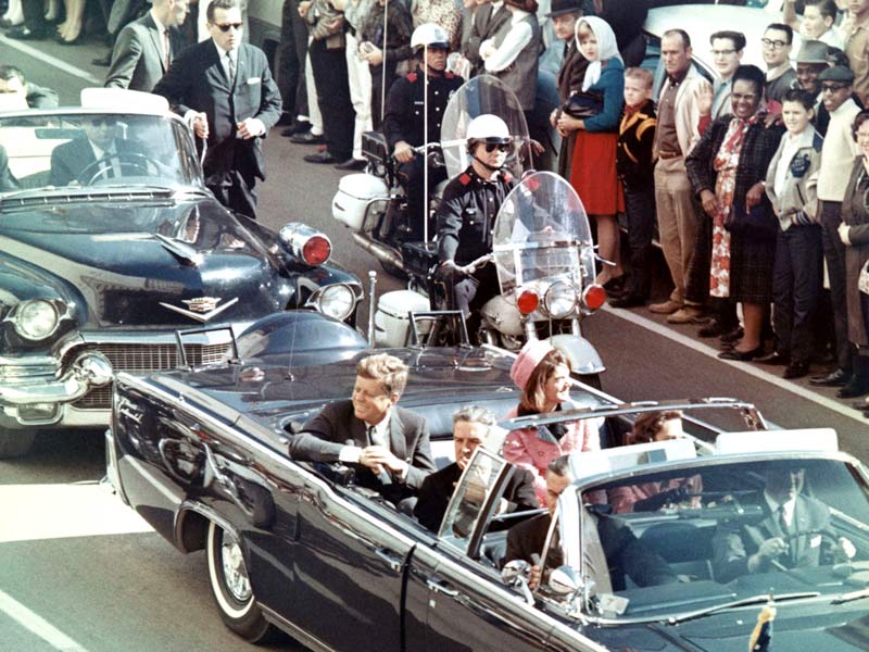 John F. Kennedy in the Presidential Limousine