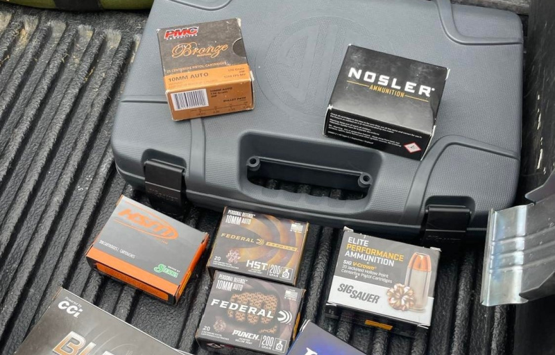 Boxes of 10mm ammo to test with the Sig 320 XTEN
