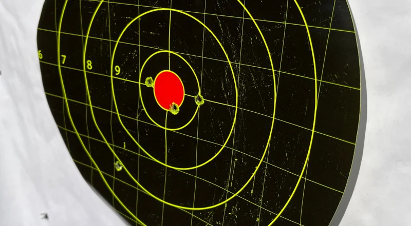 100 yard target using Meprolight Tru-Vision red dot on AR-15