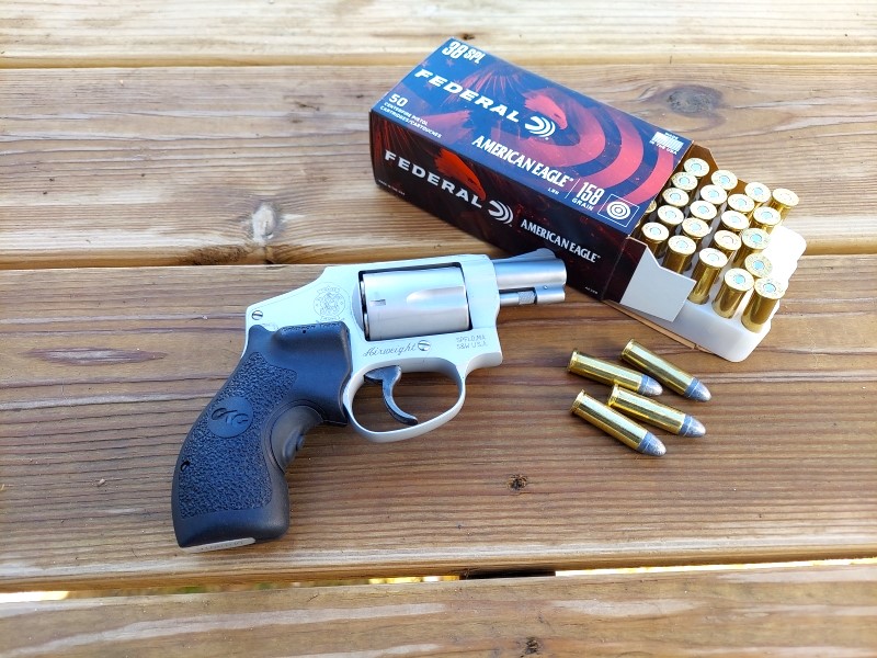S&W 642 with American Eagle .38 Special target ammo