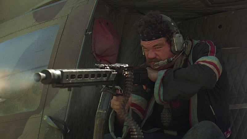 Randall "Tex" Cobb firing an MG42