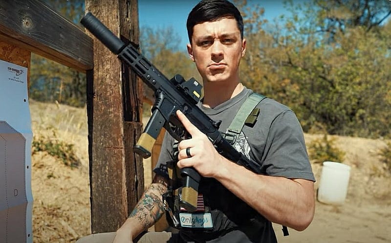 Jeremy Stone with PCC that features grip magazine holder