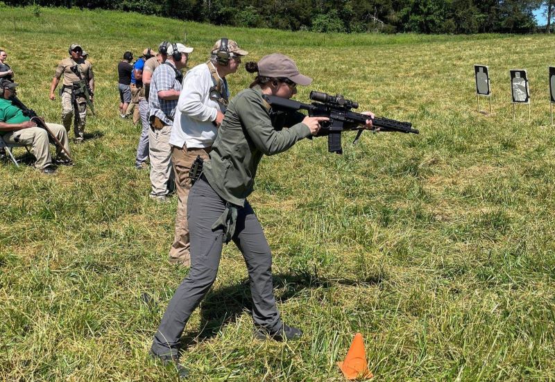 hrf concepts magwell on duty rifle during a training course