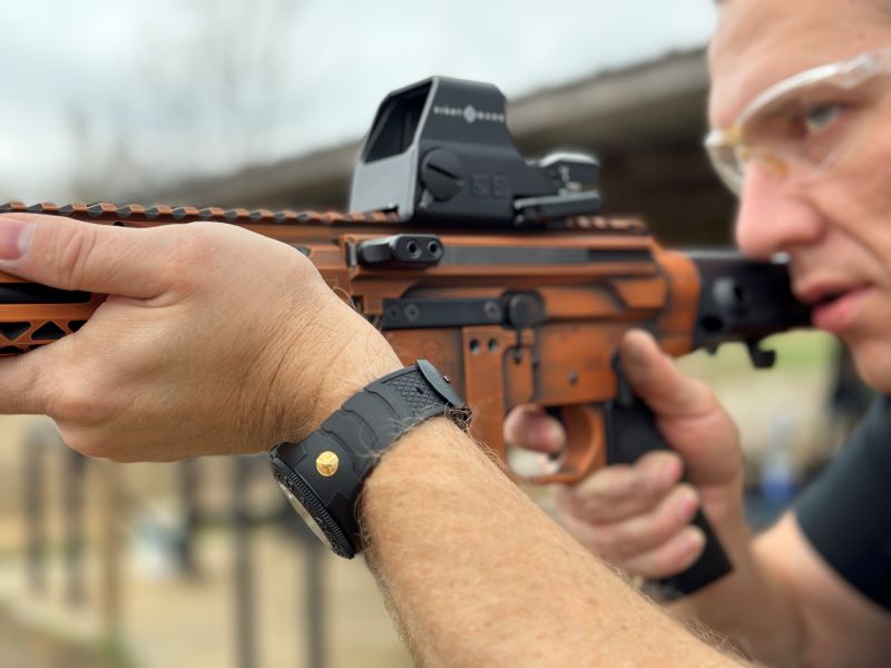 Shooting the Black Rain AR-9 with side charging handle