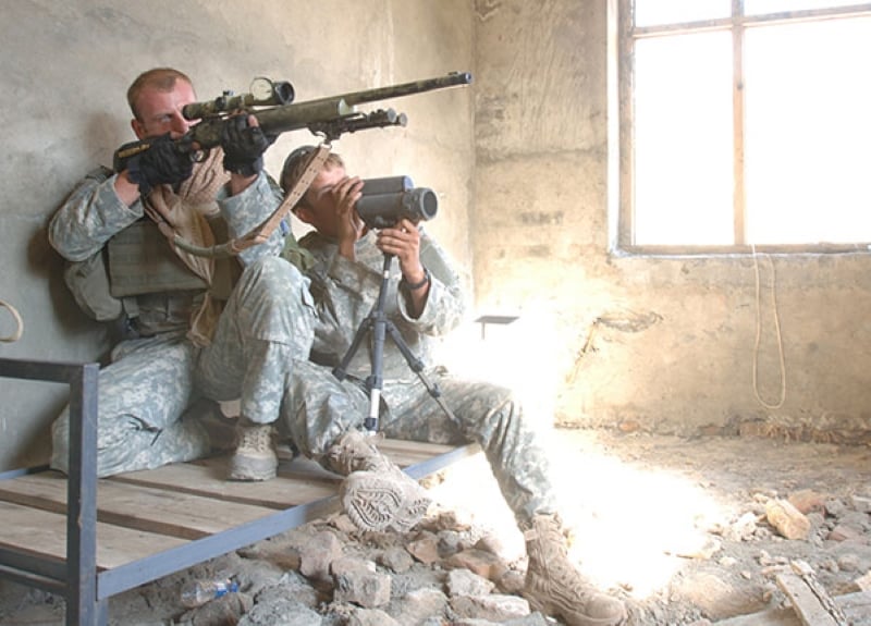 Army sniper team with M24.