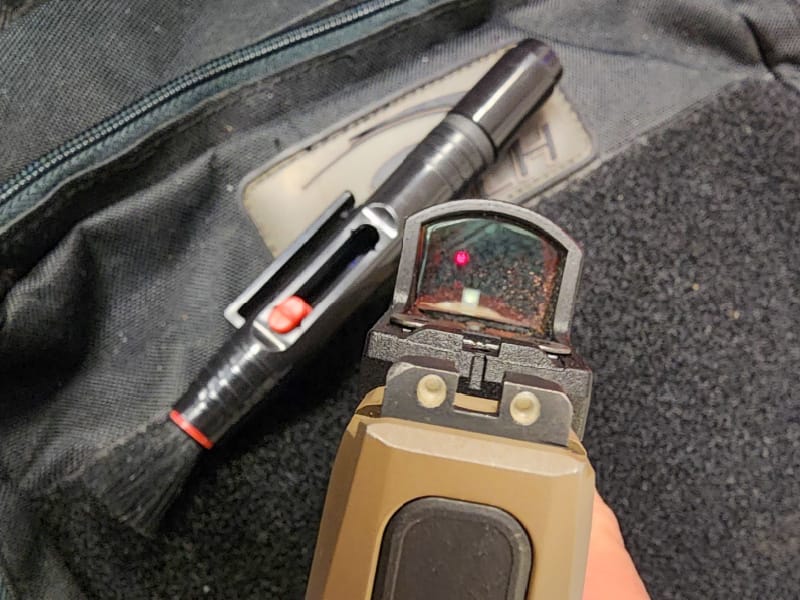 lens pen and red dot sight