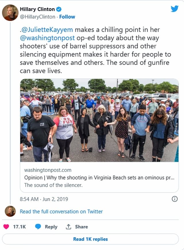 Hillary Clinton suppressor tweet
