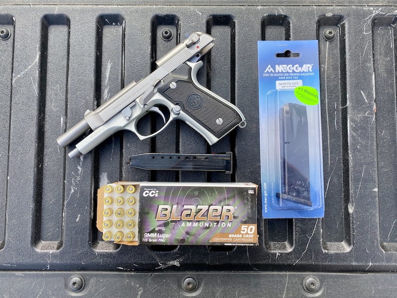 handgun with blazer ammo and mec-gar magazine