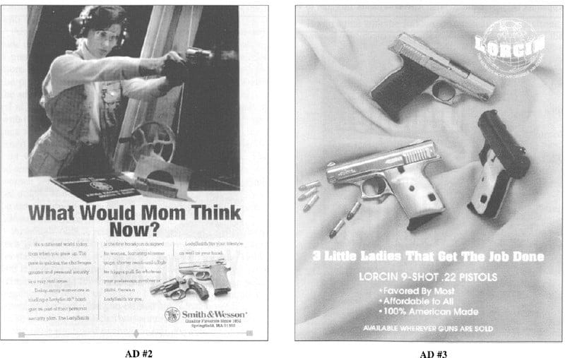 vintage ad with three pistols