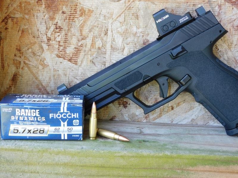 fiocchi 5.7 subsonic review ammo with psa rock pistol